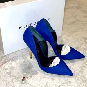 Kurt Geiger blue suede pumps